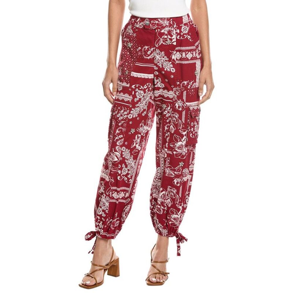 Cinq À Sept Womens  Bandana Military Twill Zola Pant, Red